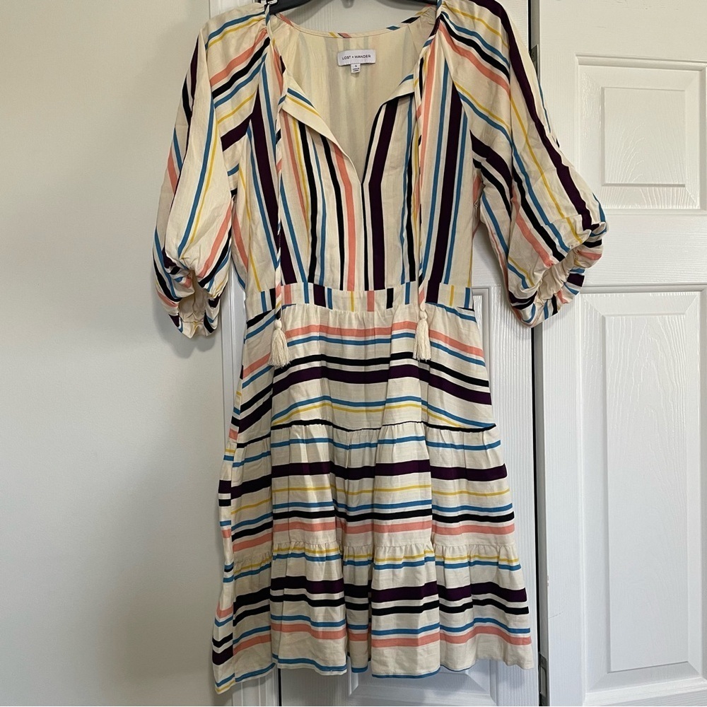 NEW Lost + Wander Striped Mini Dress Small